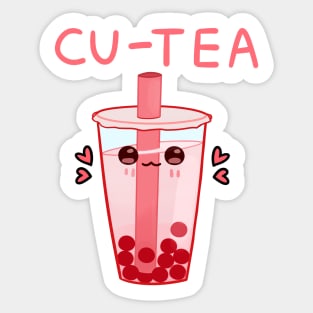 kawaii pink bubble tea Sticker